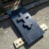Надгробная плита НП6 100х50х5 и крест 50х33х5 см